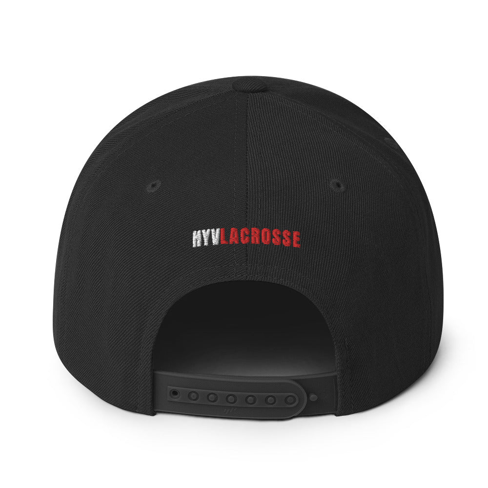 Flat Brim Snapback Hat - HYV Red Nesh Icon