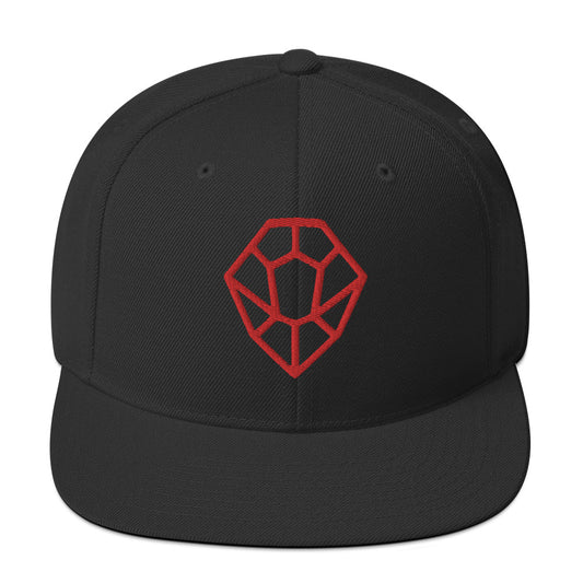 Flat Brim Snapback Hat - HYV Red Nesh Icon