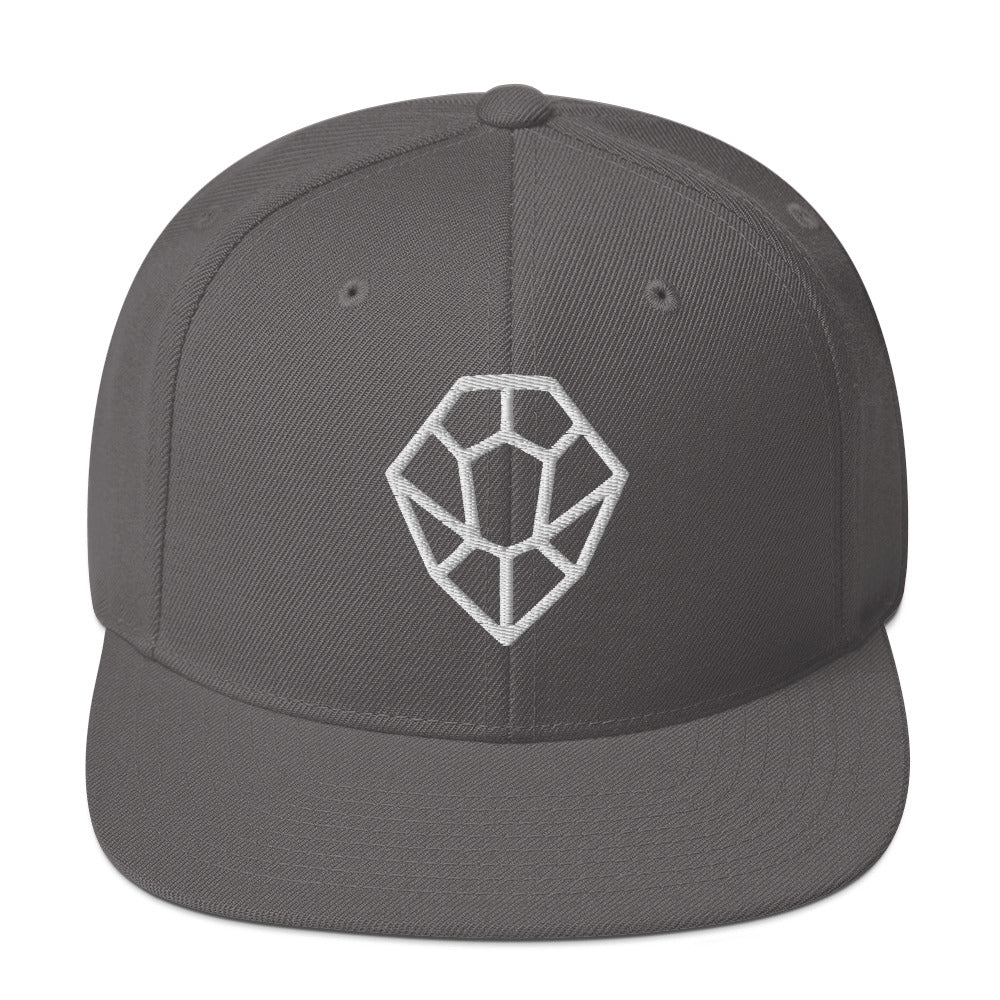 Flat Brim Snapback Hat - HYV White Nesh Icon