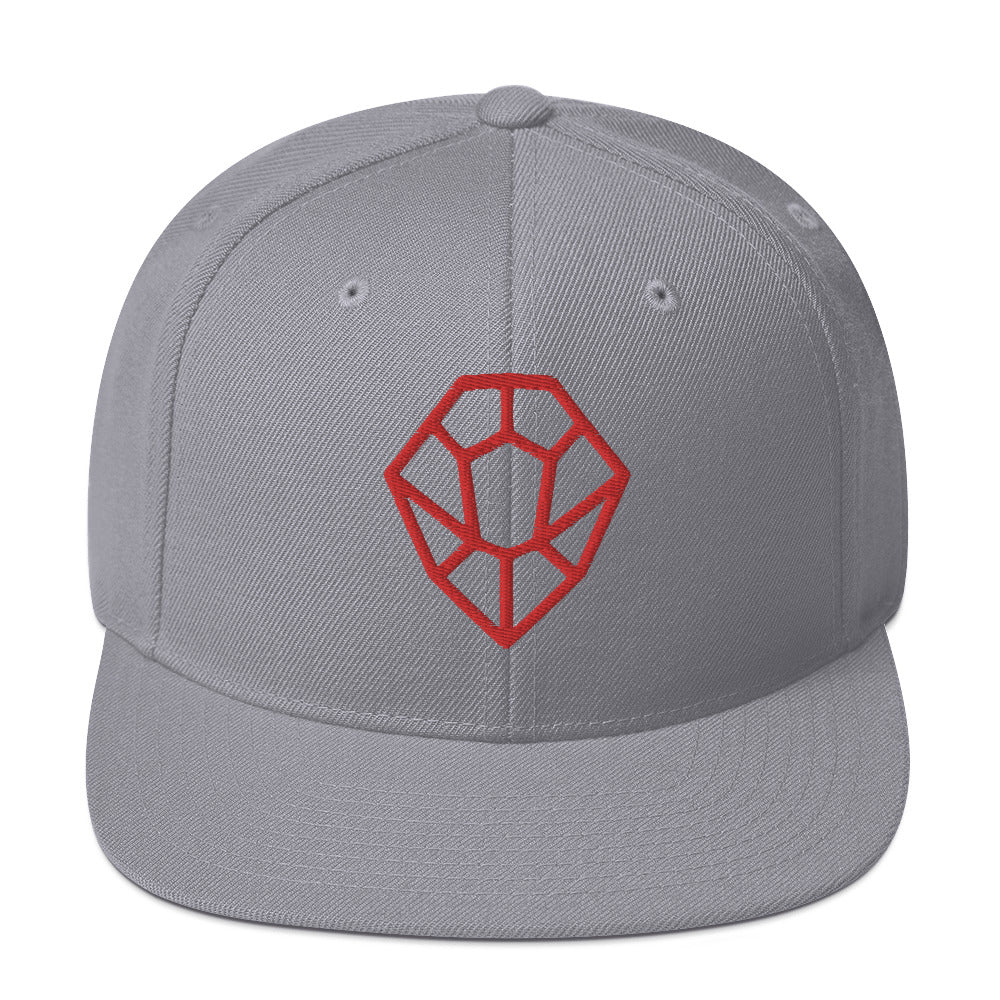 Flat Brim Snapback Hat - HYV Red Nesh Icon