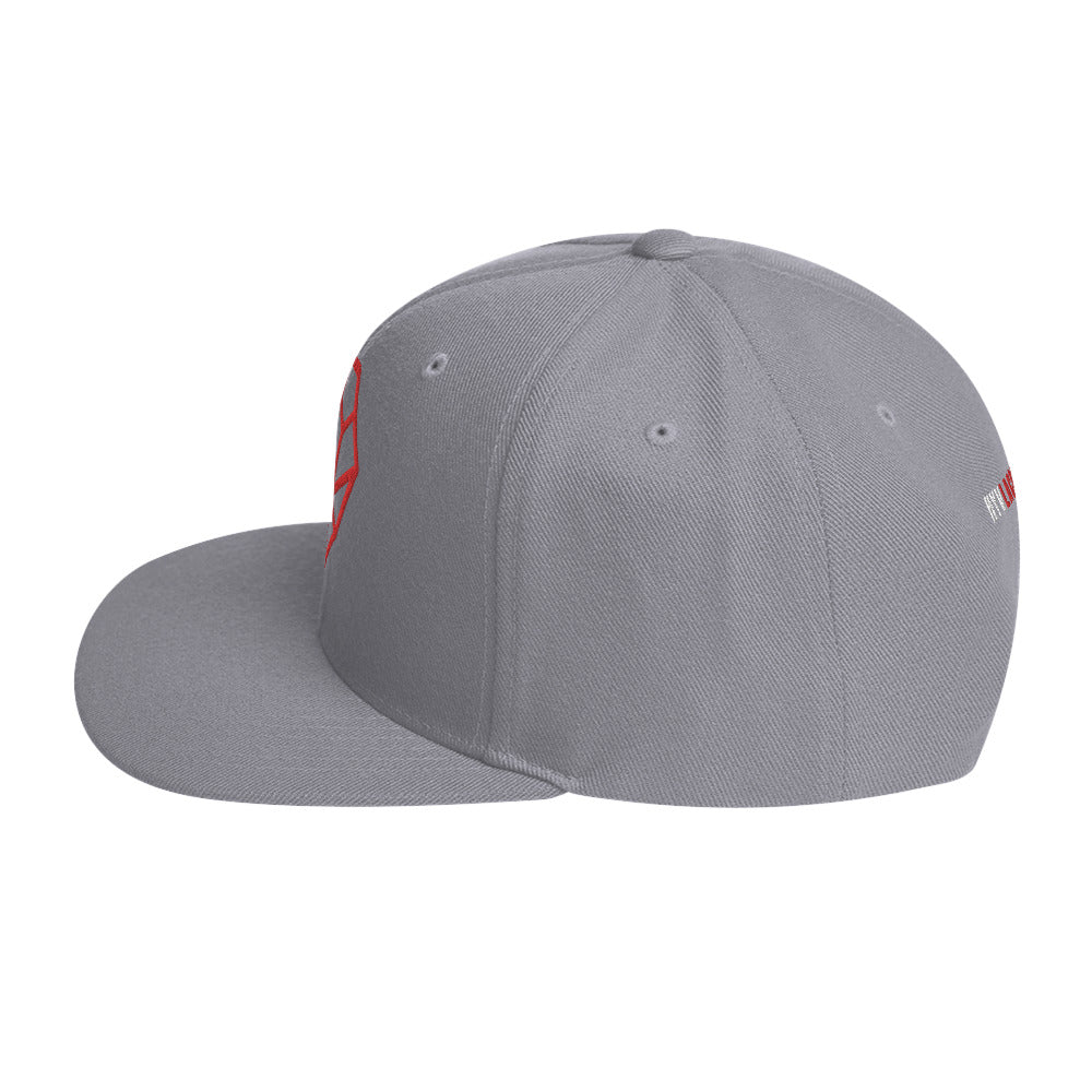 Flat Brim Snapback Hat - HYV Red Nesh Icon